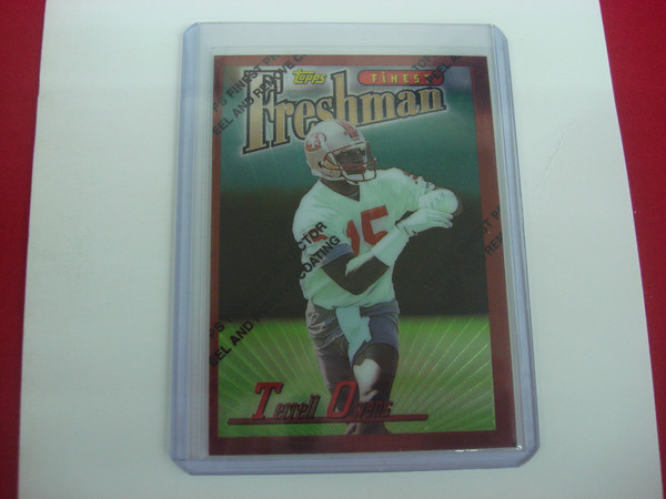 1996 Topps Finest Terrell Owens Rookie Card #338 RC (Common) - Football Trading Card