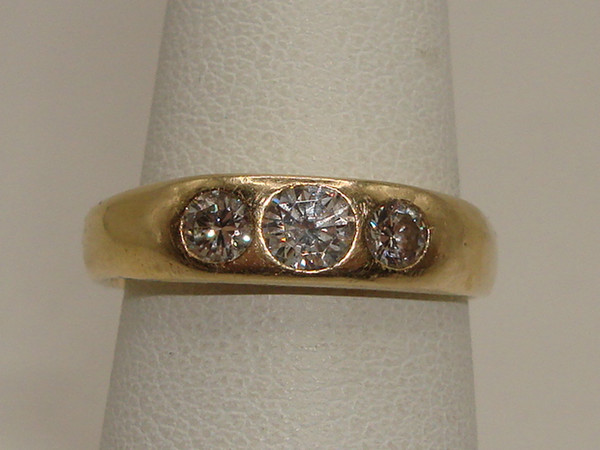 Vintage Style 14K Gold Diamond Ring (Size 6) - Sparkling G/H VS2 Diamonds