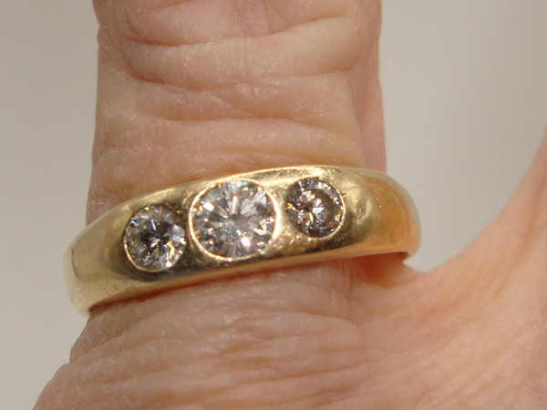 Vintage Style 14K Gold Diamond Ring (Size 6) - Sparkling G/H VS2 Diamonds