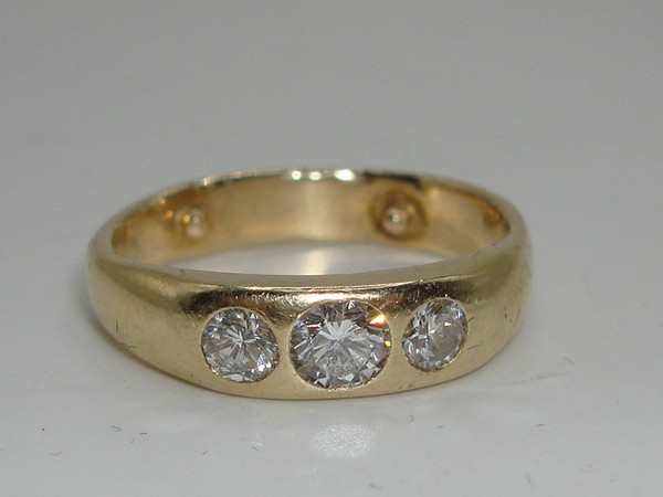 Vintage Style 14K Gold Diamond Ring (Size 6) - Sparkling G/H VS2 Diamonds