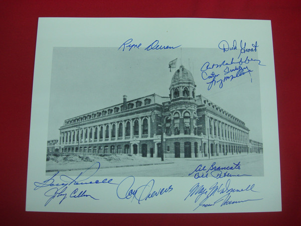Autographed Shibe Park / Connie Mack Stadium Photo - Early Philadelphia Phillies Signatures