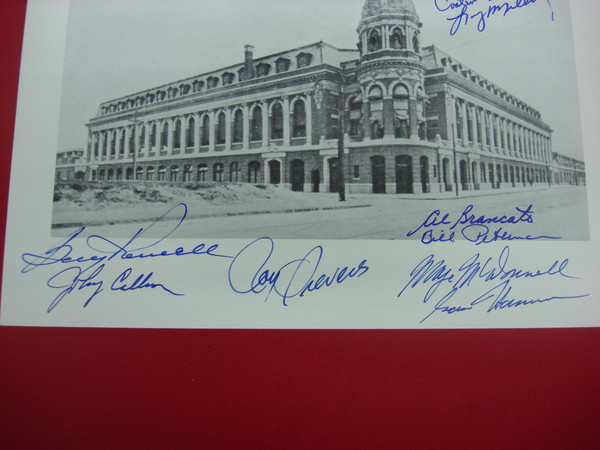 Autographed Shibe Park / Connie Mack Stadium Photo - Early Philadelphia Phillies Signatures