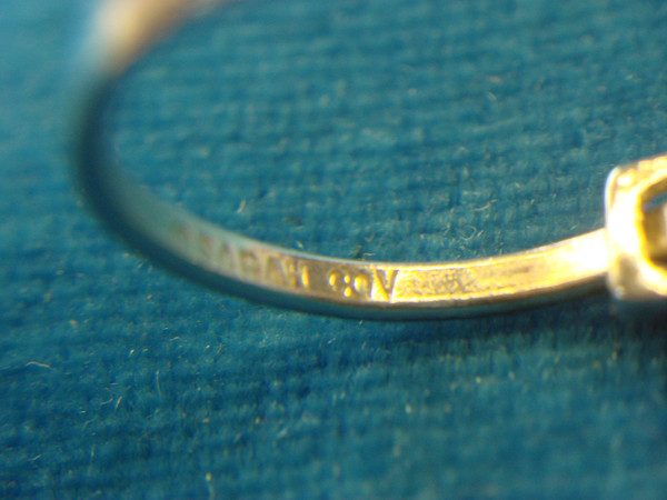 Vintage Sarah Coventry Sterling Silver Ring with Blue Stone (Size 6-8 1/2)