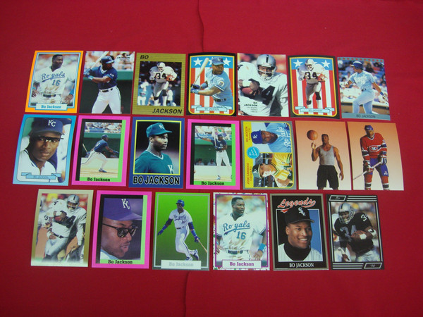 Bo Jackson Sports Card Lot (20 Mixed Cards) - Broder, Vintage & More