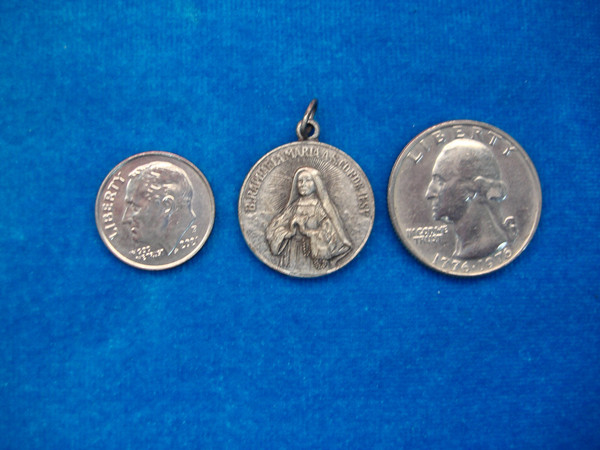 Vintage Saint Raphael Charm - 20.5mm, Unique Design (Not Sterling Silver)