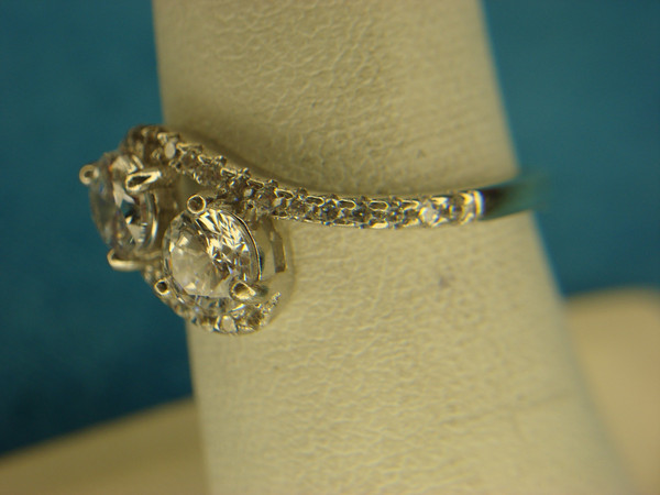 Sparkling Sterling Silver Ring with Fancy CZ Setting - Size 7