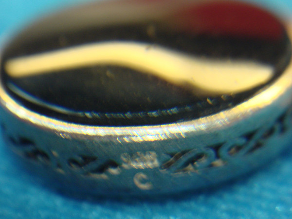 Vintage Sterling Silver Reversible Pendant - Mother of Pearl & Onyx, 18