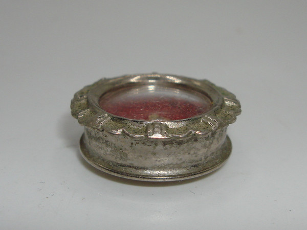 Vintage Relic Reliquary of Saint John Neumann, 4th Bishop of Philadelphia - Silver Case with Red Silk