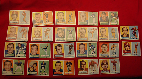 Vintage 1957 Topps Football Cards - Set of 22 Unique Players
