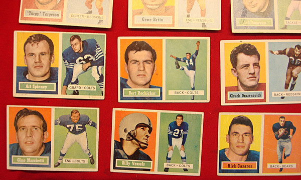Vintage 1957 Topps Football Cards - Set of 22 Unique Players