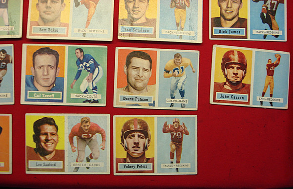 Vintage 1957 Topps Football Cards - Set of 22 Unique Players