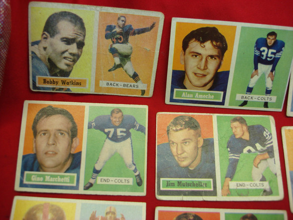 Vintage 1957 Topps Football Card Lot of 25 (Includes Duplicates)