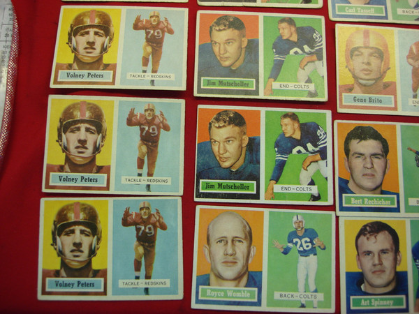 Vintage 1957 Topps Football Card Lot of 25 (Includes Duplicates)