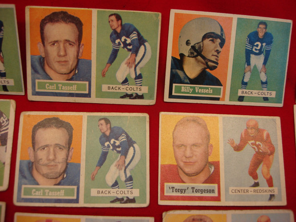 Vintage 1957 Topps Football Card Lot of 25 (Includes Duplicates)