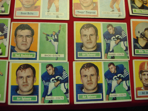 Vintage 1957 Topps Football Card Lot of 25 (Includes Duplicates)