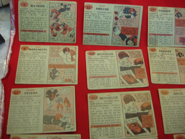 Vintage 1957 Topps Football Card Lot of 25 (Includes Duplicates)