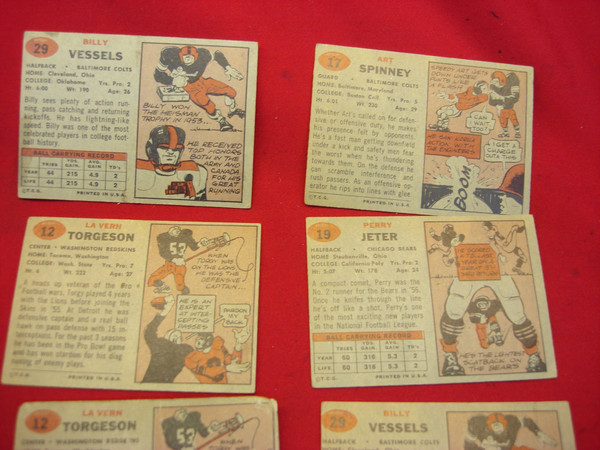Vintage 1957 Topps Football Card Lot of 25 (Includes Duplicates)