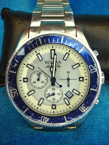Vintage Bulova Marine Star Quartz Stainless Steel Watch - Serviced & Ready to Wear
