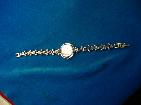 Authentic Disney Mickey Mouse Quartz Watch for Women - MOP Dial & Silver-Tone Bracelet