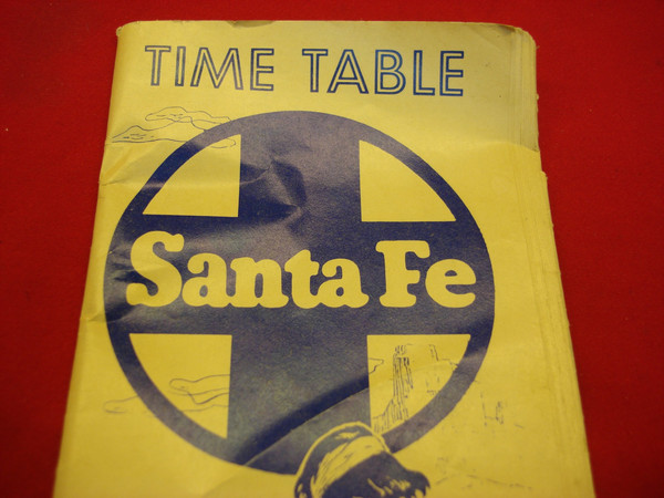 Vintage 1965 Santa Fe Railway Timetable - Spring/Summer Schedule - Collectible Railroad History