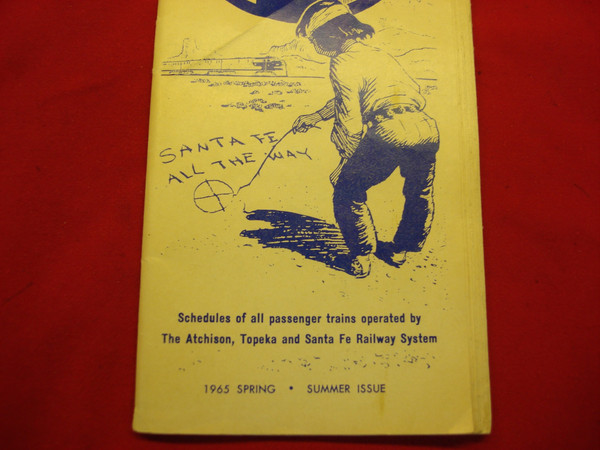 Vintage 1965 Santa Fe Railway Timetable - Spring/Summer Schedule - Collectible Railroad History