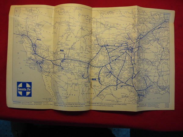 Vintage 1965 Santa Fe Railway Timetable - Spring/Summer Schedule - Collectible Railroad History
