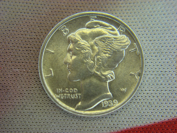 1936-1939 Mercury Dimes Set (4 Coins) - High Grade Circulated US Coins - Liberty Head Design