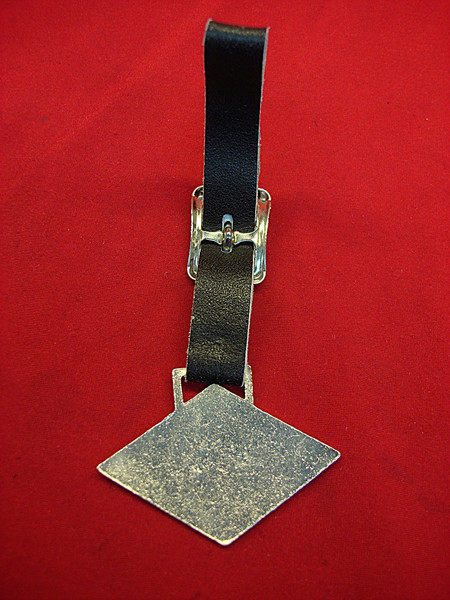 Blue Enamel Pocket Watch Fob with Strap - READING LINES RR, Excellent Condition