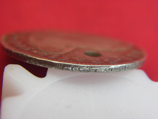 1805 Guatemala 4 Reales Charles II Silver Coin - Holed - Numismatic Antique