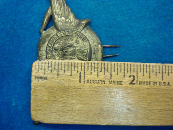 Vintage WWII St. Christopher Badge: Car, Train, Blimp, Ship & Plane Icons - Hat/Visor