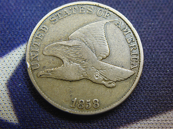 1858 LL Flying Eagle Cent - Rare Copper/Nickel Cent, Excellent Condition
