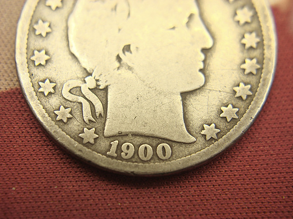 1900-S Barber Half Dollar - Natural Surfaces, Nice Detail (Good Condition)