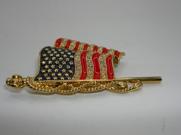 Vintage Monet 2001 American Flag Brooch - 'United We Stand' - 9/11 Memorial Jewelry