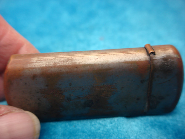 Antique Copper Match Safe with Hunting Dog Design - Vintage Restoration Project