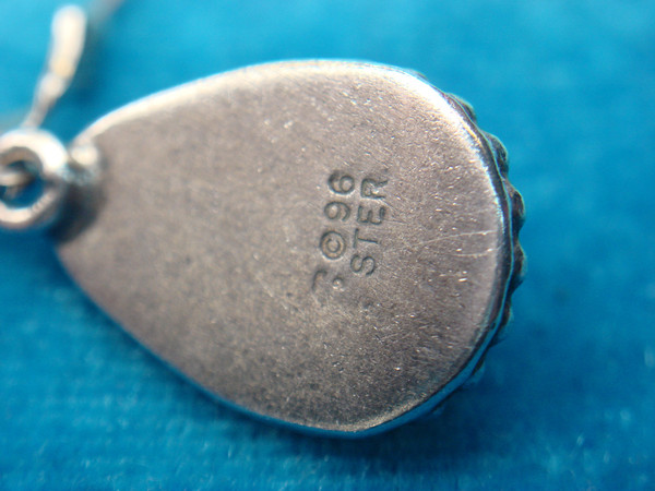 Vintage Navajo Sterling Silver Denim Lapis Dangle Earrings - Pre-Owned