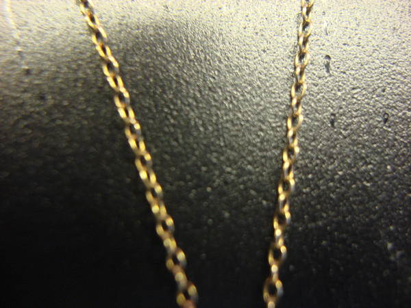 Sterling Silver & Gold Vermeil Cross Necklace with Blue Heart Pendant