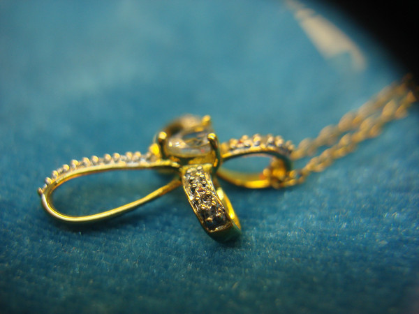 Sterling Silver & Gold Vermeil Cross Necklace with Blue Heart Pendant
