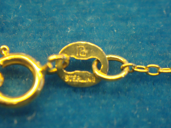 Sterling Silver & Gold Vermeil Cross Necklace with Blue Heart Pendant