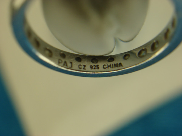 Elegant Sterling Silver CZ Band Ring (Size 6) - Pre-Owned, Excellent Condition