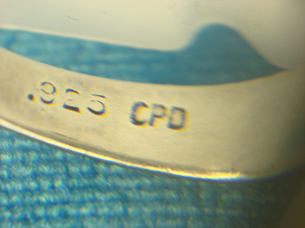 Stunning Sterling Silver Larimar Ring - Size 7 1/2