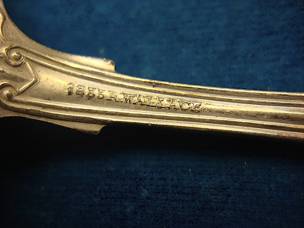 Vintage 1855 R Wallace Kings Pattern Silverplate Soup Spoons (Set of 6) - 5 5/8