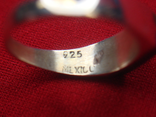 Vintage Mexican Sterling Silver Ring with Malachite & Lapis - Size 6