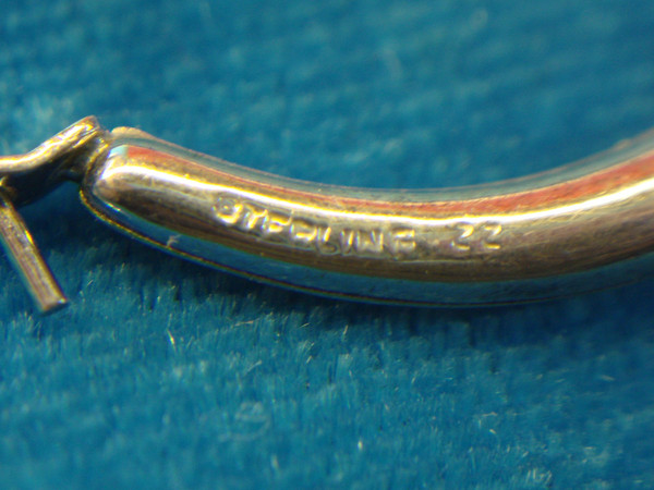 Sterling Silver Ram's Head Hoop Earrings (1.25