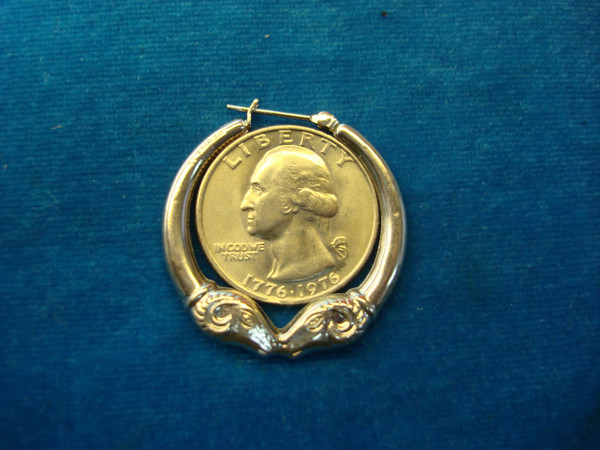 Sterling Silver Ram's Head Hoop Earrings (1.25