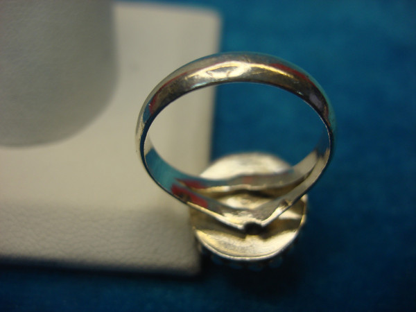 Sterling Silver Moonstone Ring - Size 8, Pre-Owned - Elegant & Sparkling