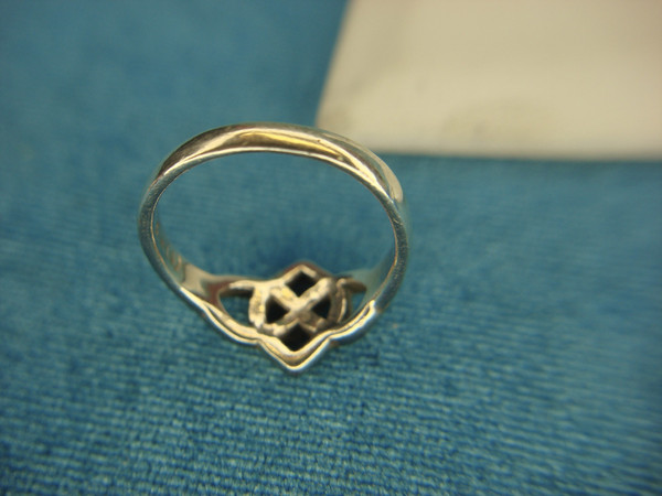 Celtic Sterling Silver Ring - Size 7 1/2 - Vintage Design, Excellent Condition