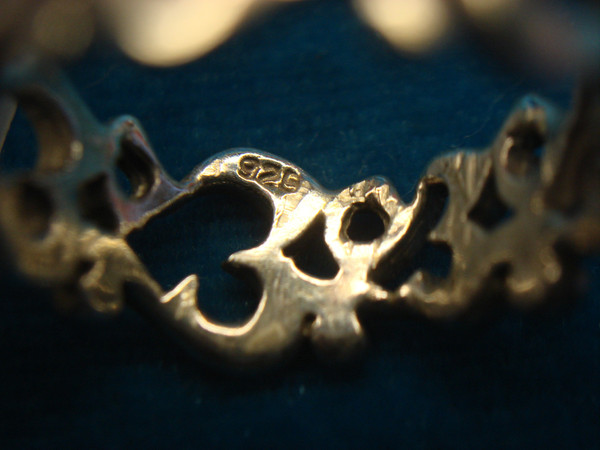 Vintage Sterling Silver Filigree Heart Ring - Size 7