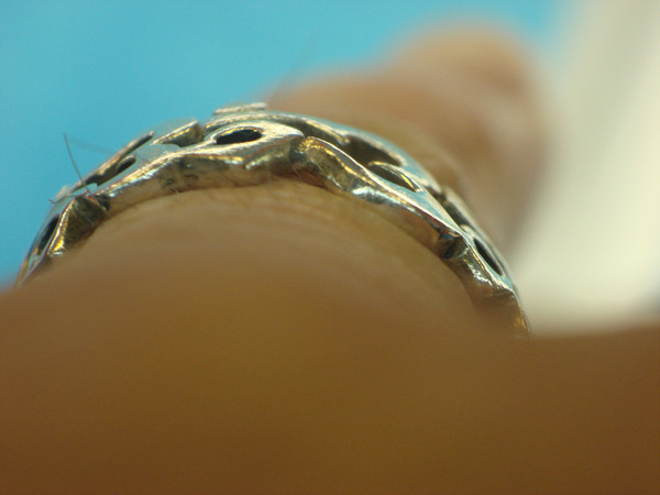 Vintage Sterling Silver Filigree Heart Ring - Size 7