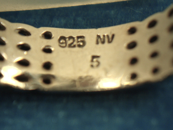 Vintage Sterling Silver Buckle Band Ring Size 4 3/4