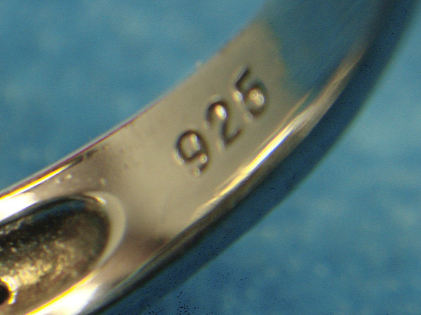 Sterling Silver Ring with Large Simulated Diamond & Accents - Size 5.5